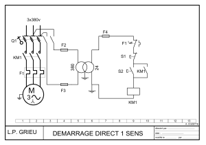 Schéma Démarrage Direct Moteur 1 Sens