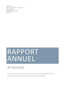 Rapport Annuel Entreprise [Année]