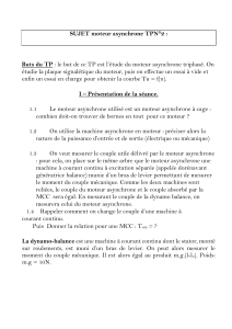 TP Moteur Asynchrone Triphasé : Essais et Caractéristiques