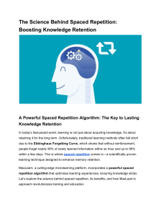 Spaced Repetition: Boost Knowledge Retention with MaxLearn