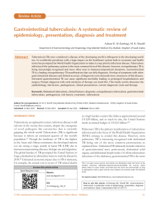 Gastrointestinal Tuberculosis: Review of Epidemiology & Treatment