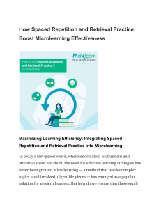 Spaced Repetition & Microlearning: Boost Effectiveness