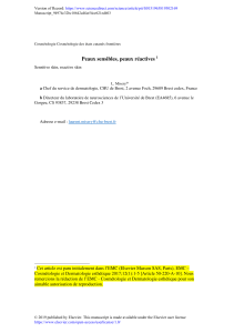 Peaux sensibles et réactives : définition, diagnostic et prise en charge