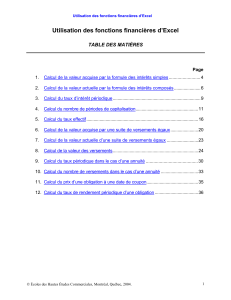 Fonctions financières Excel : Guide d'utilisation