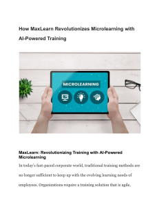 MaxLearn: AI-Powered Microlearning for Corporate Training