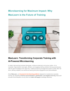 MaxLearn: AI-Powered Microlearning for Corporate Training