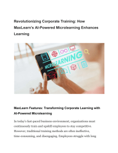 MaxLearn: AI-Powered Microlearning for Corporate Training