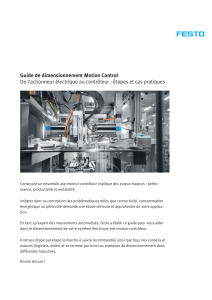 Guide de dimensionnement Motion Control Festo