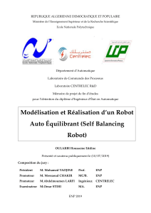 Robot Auto-Équilibrant : Modélisation et Réalisation