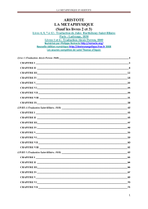 La M&eacute;taphysique d'Aristote : Philosophie Classique