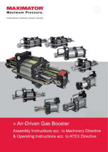 Air-Driven Gas Booster Assembly & Operating Instructions