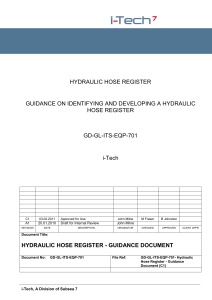 Hydraulic Hose Register Guidance Document