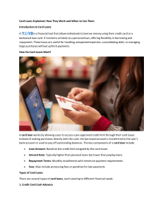 Card Loans Explained: How They Work & When to Use