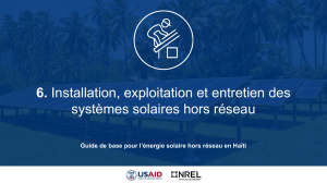 Syst&egrave;mes Solaires Hors R&eacute;seau en Ha&iuml;ti : Installation et Entretien