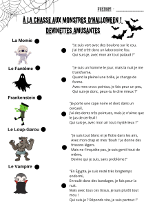 Devinettes d'Halloween : Chasse aux Monstres Amusante