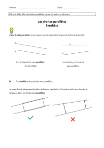 Droites parallèles : exercices de géométrie