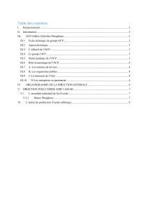 Rapport de stage OCP : Chimie Jorf Lasfar