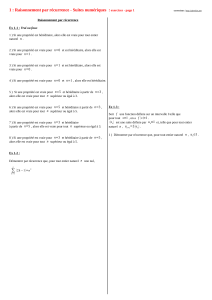 Exercices : Raisonnement par r&eacute;currence et Suites Num&eacute;riques