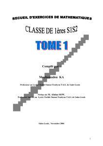 Exercices de Maths 1&egrave;re S : Logique, Fonctions, Trigonom&eacute;trie