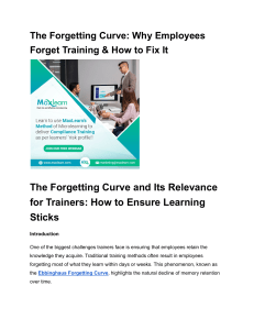 Overcoming the Forgetting Curve in Employee Training