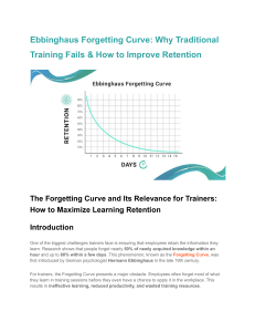 Ebbinghaus Forgetting Curve: Improve Training Retention