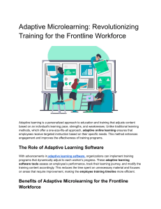 Adaptive Microlearning: Frontline Workforce Training