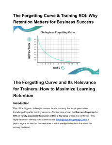 Forgetting Curve & Training ROI: Maximize Learning Retention