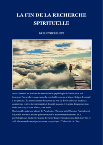 La Fin de la Recherche Spirituelle : Psychologie Non-Duelle