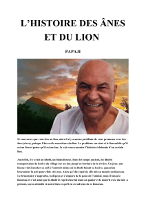 L'Histoire des &Acirc;nes et du Lion - Conte philosophique de Papaji
