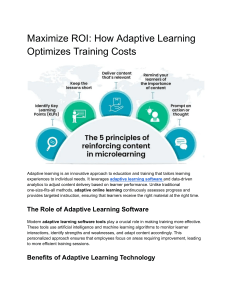 Adaptive Learning: Optimize Training Costs & ROI