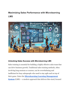 Microlearning LMS: Boost Sales Performance & Training