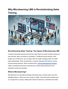 Microlearning LMS: Revolutionizing Sales Training