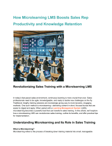 Microlearning LMS: Boost Sales Productivity & Knowledge