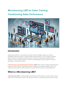 Microlearning LMS for Sales Training: Boost Performance