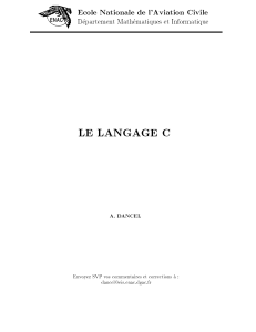 Cours sur le langage C