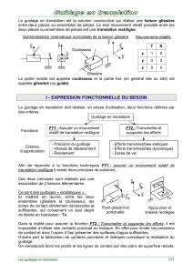 Guidage en translation : Cours technique