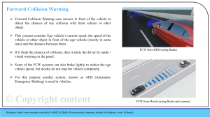 Forward Collision Warning (FCW) Systems Explained