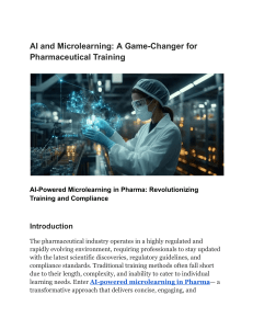 AI Microlearning in Pharma: Training & Compliance