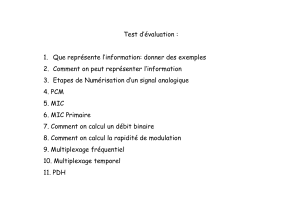 PDH et SDH: Cours et Test d'évaluation