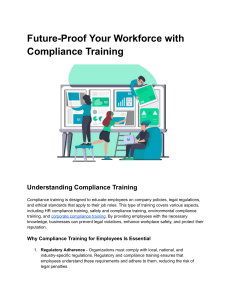 Compliance Training: Future-Proof Your Workforce