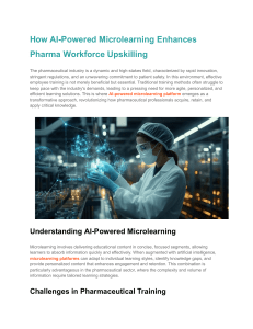 AI Microlearning: Pharma Workforce Upskilling