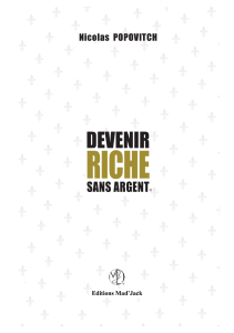 Devenir Riche Sans Argent : Guide de Nicolas Popovitch