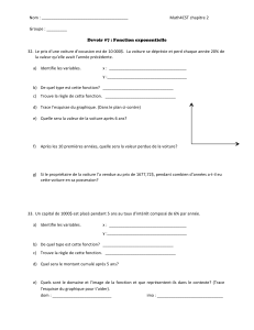 Devoir Math4CST : Fonction exponentielle