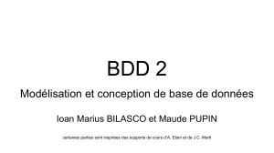 BDD2 : Modélisation et conception de bases de données