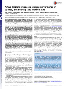 Active Learning in STEM: Impact on Student Performance