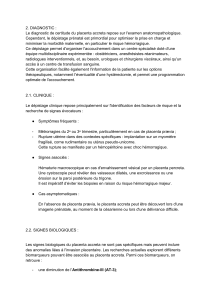 Diagnostic et dépistage du placenta accreta