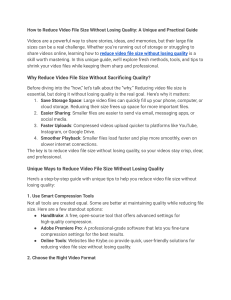 Reduce Video File Size Without Losing Quality