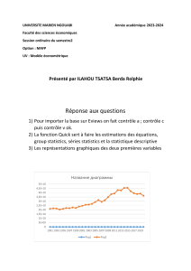 Examen Modèle Économétrique - Université Marien Ngouabi