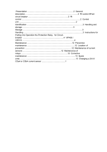 Circuit Breaker Protection Relay Manual - Table of Contents