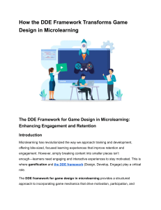 DDE Framework: Game Design in Microlearning